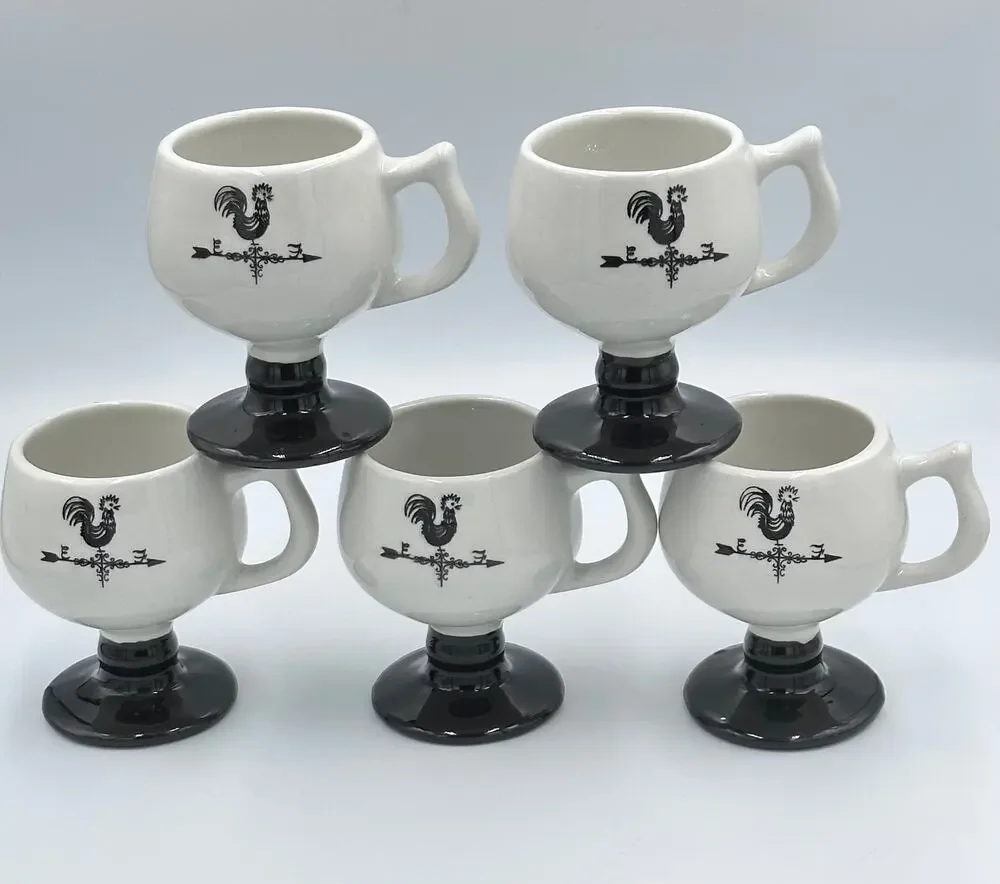 Caribe Diner Puerto Rico Pedestal 5 Coffee Mug Rooster Weathervane MCM 50's USA